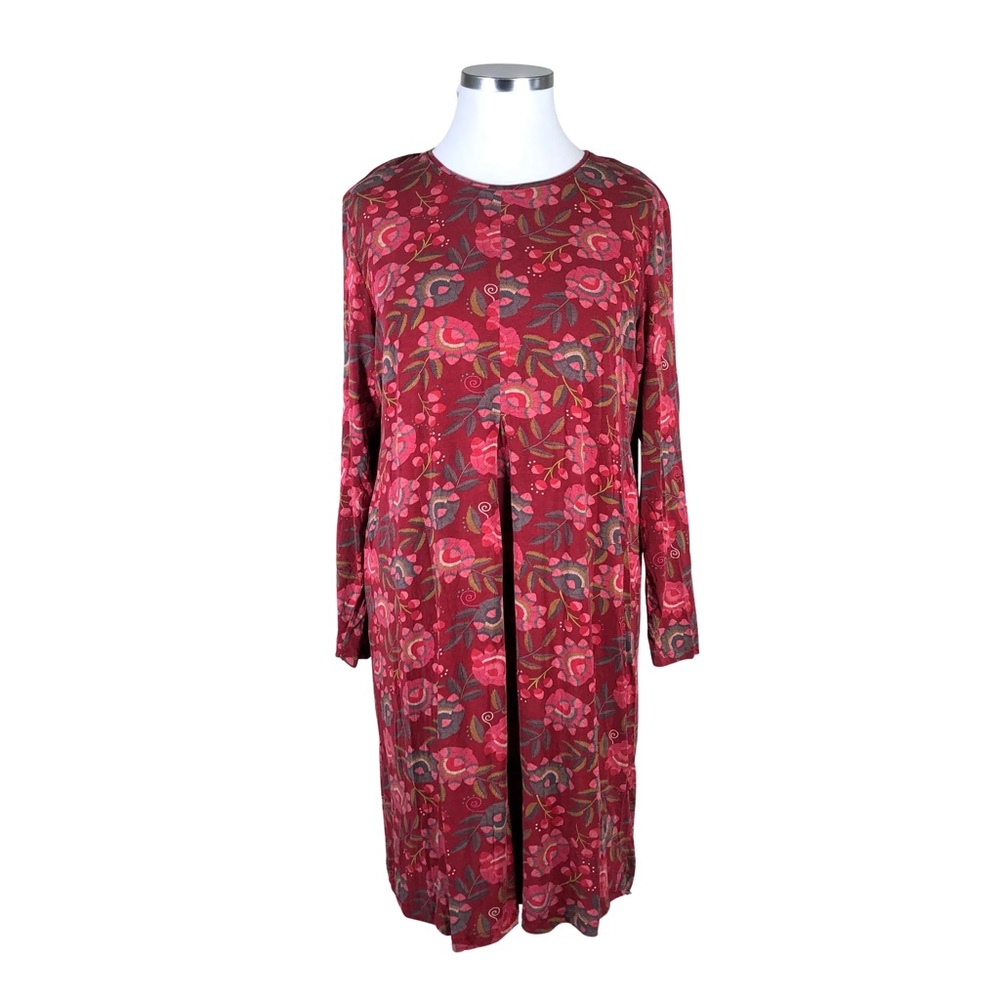 Gudrun Sjoden Red Floral Long Sleeve Dress